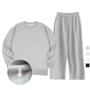 [폴앤폴]베이직 기모 오버핏 맨투맨 밴딩 트레이닝 상하세트