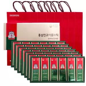 정관장 홍삼진고 이뮨스틱 10g x 30포 x 7세트 총 210포 홍삼 농축액 선물세트 (쇼핑백 포함)
