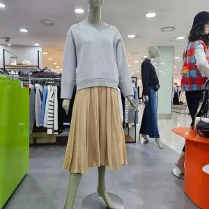 시슬리/애플아울렛/컷아웃 숄더 플리츠 롱 원피스 SAOP09411