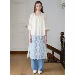 [롯데백화점]올리브데올리브 타이넥 블라우스&레이스 슬립SET 원피스 (OW5SO214)