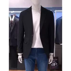 [트루젠]남성 봄 여름 블랙컬러 풀스판 캐주얼 자켓