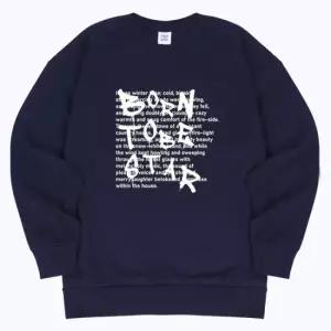 폴앤폴 본투비 기모 오버핏 남여공용 맨투맨