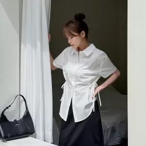 [제작/빅사이즈]이블렛 로체프 키리프 리본 반팔셔츠 제이스타일