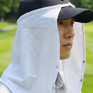 (국산) 사이즈조절형 얼굴햇빛가리개 캡 선가드 GS-H2 (1개)-후드 두건 페이스쿨가드 안전모 햇빛가리개 선바이저