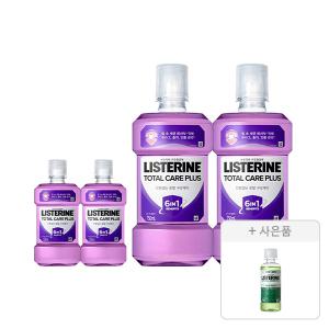 리스테린액 토탈케어 플러스 750ml, 2개 + 250ml, 2개 + 증정(그린티 마일드 100ml, 1개)