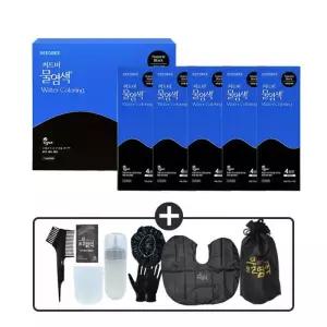 [씨드비] 물염색 시즌2 프리미엄 새치 커버 내추럴블랙 싱글구성(20회분+염색도구)