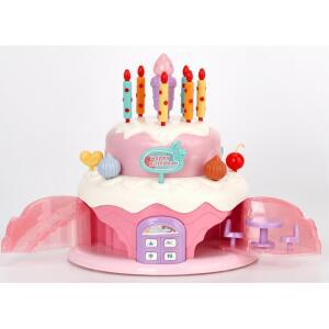 사운드 불빛기능 생일노래 2단 케이크 악기장난감