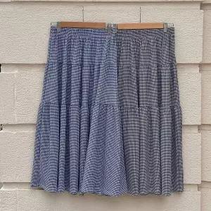 [하프클럽/]여성 여름 휴양지 체크 캉캉 롱스커트 빅사이즈