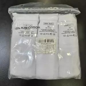 뱅뱅  BANG BANG HC19 뱅뱅 남성 면 100% 무지 기본 3팩  흰색 라운드넥 반팔티셔츠