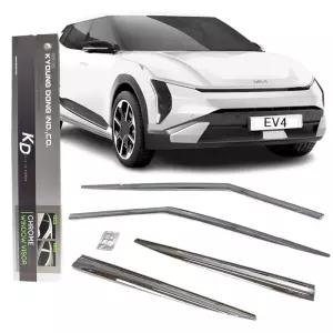 EV4 차량용 크롬바이저 선바이저 윈도우바이저 빗물가리개 햇빛 썬 경동