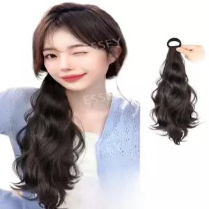 묶음머리가발 포니테일 뒤통수 머리뽕 인모 뒷머리 볼륨