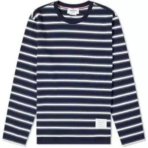 톰브라운 MUST IT_THOM BROWNE 스트라이프 오버사이즈 긴팔티 MJS225A J0086 415)