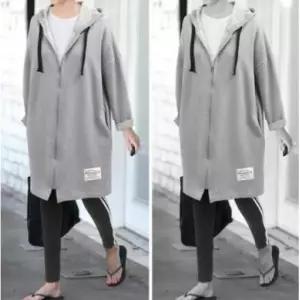 봄가을 오버핏 롱후드집업 맨투맨 후드롱집업