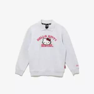 [롯데백화점]뉴에라 [뉴에라키즈]산리오 헬로키티 카라 맨투맨 헤더 그레이 14864815