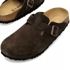 25FW 버켄스탁 보스턴 BS 스웨이드 여성 슬리퍼 1027460 MOCHA