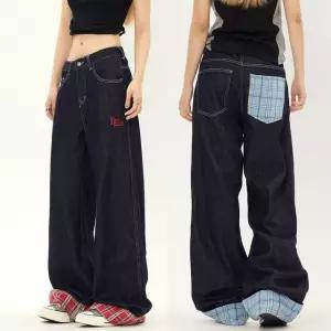 올샌 체크 포인트 와이드 청바지 SD-250501 (WFIK9LY)