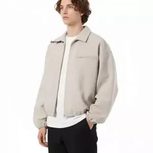 FEAR OF GOD ESSENTIALS 25 본디드 캔버스 집업 자켓 TIMBER