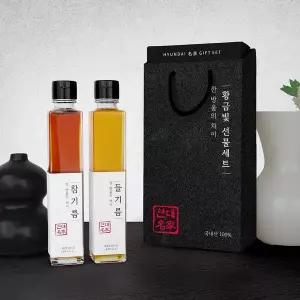 현대명가 연천 황금빛 참기름 들기름 선물세트 (참기름200ml + 들기름200ml)
