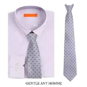 강아지패턴 그레이 자동넥타이 ga-034