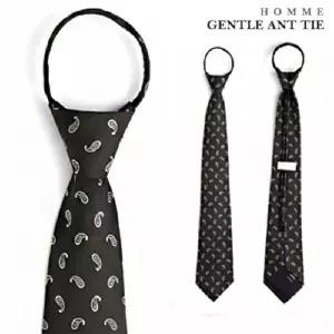 카키 페이즐리 자동넥타이 ga-1021