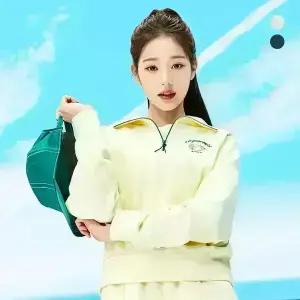 [아이더](장원영착용) 여성 베이직 하프 집업 맨투맨 티셔츠_DWP23244