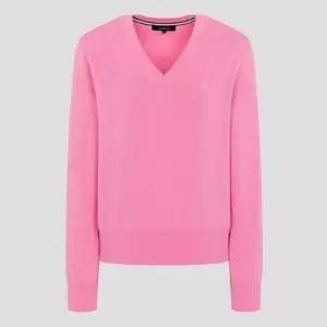 [백화점 정품] 빈폴 레이디스 코튼 V넥 풀오버 - 라이트 핑크BF6151E01Y