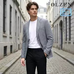 [올젠] 린넨 100 하운드투스체크 자켓 (ZOE2KG1302_A)