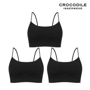[크로커다일] 에센셜 이지핏 심리스 브라렛 3종 매트블랙 CDWBR6M40_3