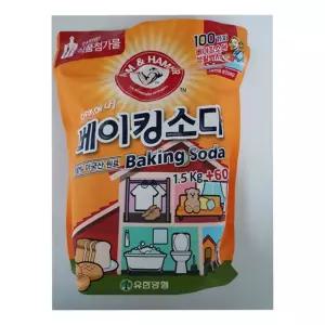 (1.5kg + 600g) 암앤헤머 베이킹 소다/주방/세제/세정제/업소용/탕비실/과일/기름때/욕조/세면대/청소/용