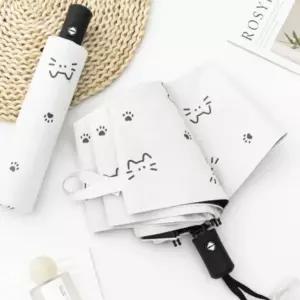 암막 양우산 자외선 차단 우양산 고양이 캐릭터 3단 초경량 햇빛 가리개