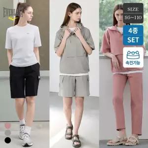 에버라스트 여성 썸머 4종 풀셋업 아노락후드자켓+반팔티+긴바지+숏팬츠 Bon-2652