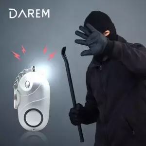 DAREM 해외여행준비물130데시벨 여성 어린이 호신용품 휴대용 경보기 야간 방범 플래시