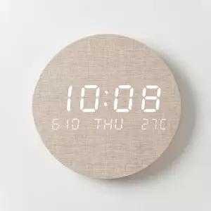 무선 LED 벽시계 충전식 무소음 벽걸이 탁상용 시계