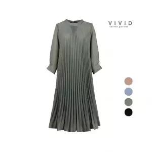 비비드시크릿가너 VIVID 여성 플리츠 멜란지 주름 원피스 664794