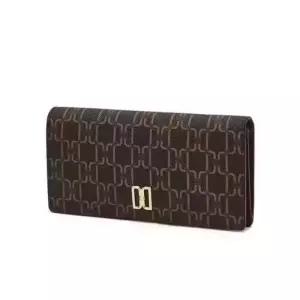 닥스 DCWA4F717W2 브라운 로고패턴 가죽 장지갑