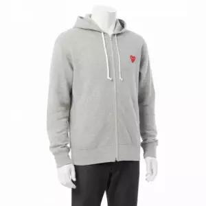 꼼데가르송 MUST IT_ 25FW 레드 하트 와펜 후드집업 AX T168 051 1