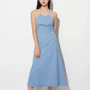 [미쏘] 홀터넥 롱 데님 원피스 (MIWOWD807J-T)