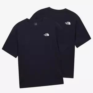 [매장판] 노스페이스 반팔티 남성 코튼 베이직 캐주얼 티셔츠 미드나잇 네이비 NT7US03D