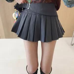 체르니 버클 벨티드 테니스 플레어 A라인 미니스커트(속바지) (3color)
