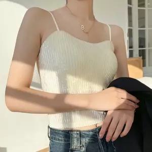 골지끈나시  벨벳 민소매 슬리브리스 패드내장