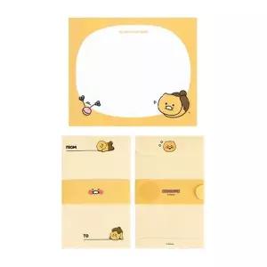 카카오프렌즈 춘식이 미니 편지지 옐로우 (1개입) 필기구 편지