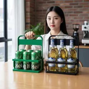 음료 테이크아웃 6구 캐리어 캠핑용 컵 홀더 배달용 트레이 거치대