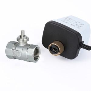 호환 AC220V DC12V-24V 전기 스레드 304 스테인레스 볼 밸브 2 제어 3 선 솔레노이드 워터 액츄에이터  DN1