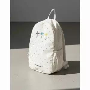 더뮤지엄비지터 THEMUSEUMVISITOR 폴카 도트 심볼 자수 백팩 화이트