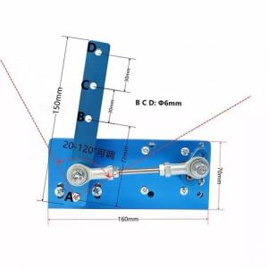 DC 12V 24V 기어 모터 자동 스윙 기계 DIY 디자인 왕복 각도 20-120도 조절 가능.