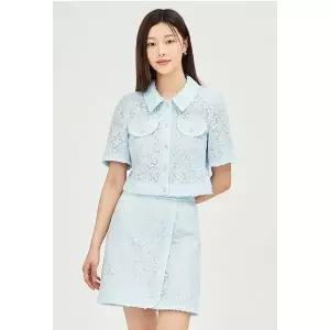 [JJ지고트](하남점)레이스 플랩 장식 크롭 재킷 GP5A0JK501
