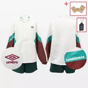 [엄브로]팝러쉬 컬러블럭 스탠넥 바람막이 아노락 셋업 자켓 반바지 세트 스위트콘 [백화점판]