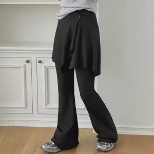 [제작/빅사이즈]이블렛 테르데 언발 랩스커트SET 부츠컷 밴딩팬츠 제이스타일