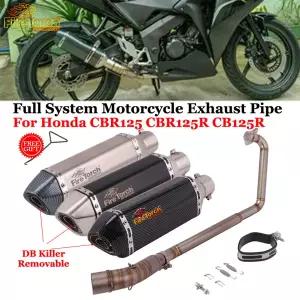 슬립 온 혼다 CBR125 CBR125R CB125R CBR 125 오토바이 배기 시스템 프론트 링크 파이프 머플러 탈착식 DB