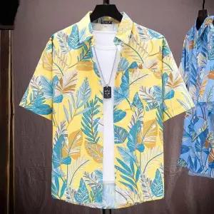 바캉스 남자반팔 3색 셔츠 하와이안셔츠 여름 꽃남방